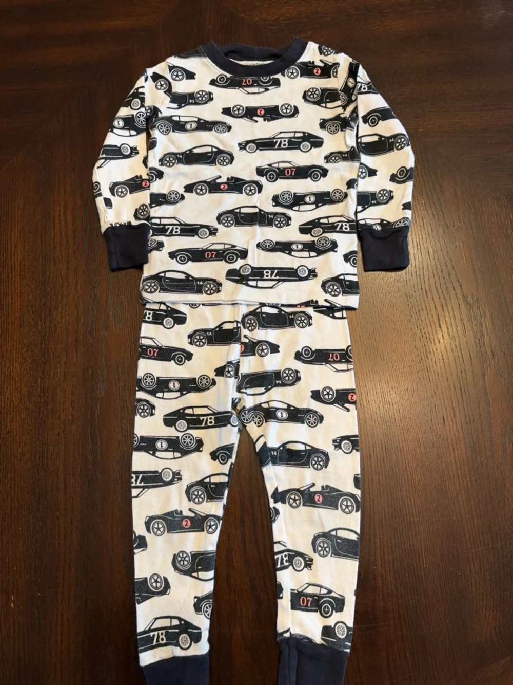 Carter’s Baby Boy Bundle 18M Pajama Set + Gray Sleeper Cars Outfit 2 Pc Lot